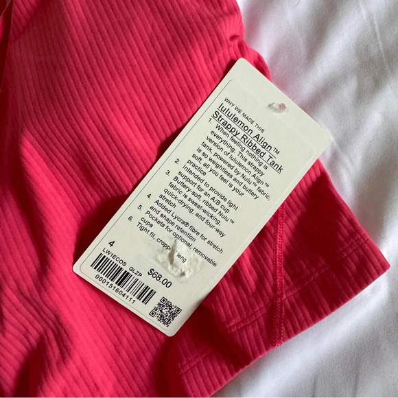 🆕💕 Lululemon Align Strappy Ribbed Tank - Glaze Pink - Picture 4 of 9